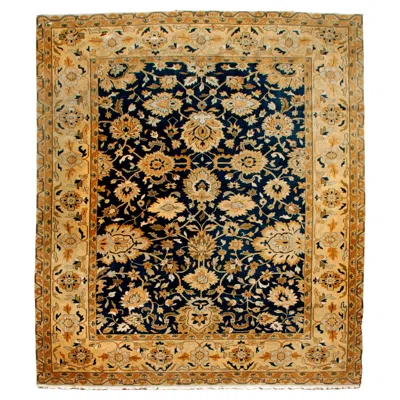 Pre-owned Ralph Lauren Large Hand Woven  Tribal Wool Rug In Brown
