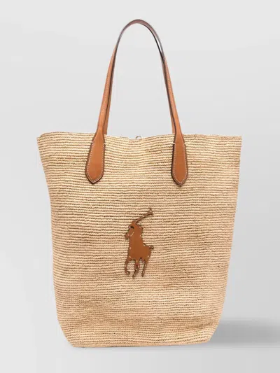 Ralph Lauren Large Pony Tote Bag In Pink