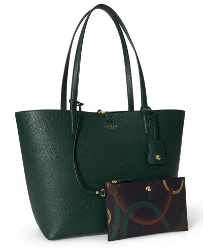 Ralph Lauren Large Reversible Extra-large Tote Bag In Season Green,belting