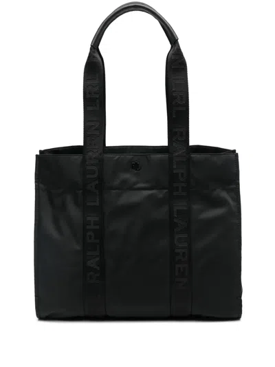 Ralph Lauren Large Stevie Tote Bag In Black