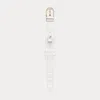 Polo Ralph Lauren Large Stirrup Alligator Watch Strap In White/gold