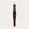 Polo Ralph Lauren Large Stirrup Caiman Watch Strap In Gold