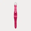 Polo Ralph Lauren Large Stirrup Caiman Watch Strap In Pink