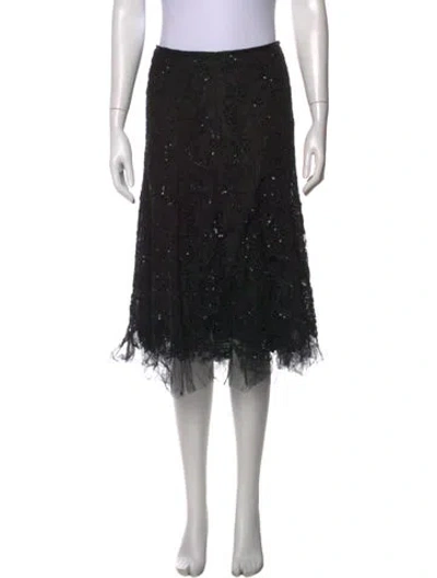 Pre-owned Ralph Lauren Late 2000's - Early 2010's Midi Length Skirt In Black