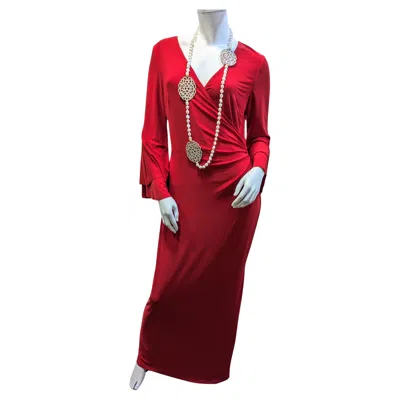 Pre-owned Ralph Lauren Lauren By  Red Evening Dress