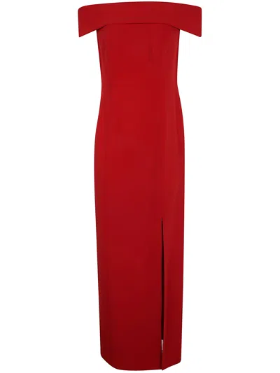 Ralph Lauren Lauren  "adlar" Short Sleeves Gown Long Dress In Gray