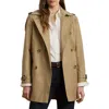 Ralph Lauren Lauren  Ainsworth Double Breasted Trench Jacket In Gray