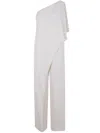 Ralph Lauren One-shoulder Ruffled Jumpsuit In White