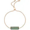 Ralph Lauren Baguette Erinite Slider Bracelet In Gold