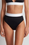 Ralph Lauren Lauren  Banded High Waist Bikini Bottoms