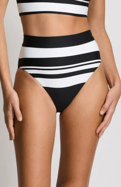 Ralph Lauren Lauren  Banded High Waist Bikini Bottoms In Multi