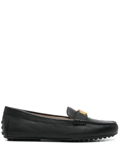 Ralph Lauren Lauren  Barnsbury Driver Flats In Black