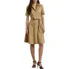 Ralph Lauren Lauren  Linen Shirtdress In Neutral
