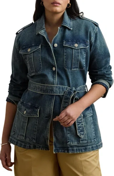 Ralph Lauren Lauren  Belted Denim Field Jacket