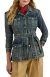 Ralph Lauren Women's Belted Denim Field Jacket In Blue