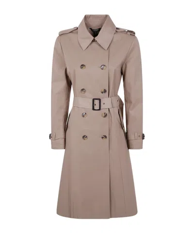 Ralph Lauren Lauren  Belted Waist Double Breasted Trench Coat