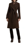 Ralph Lauren Women's Wool-blend Belted Wrap Coat In Brown