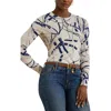 Ralph Lauren Womens Belting Print Cotton Blend Sweater P Xs Xxl In Multi