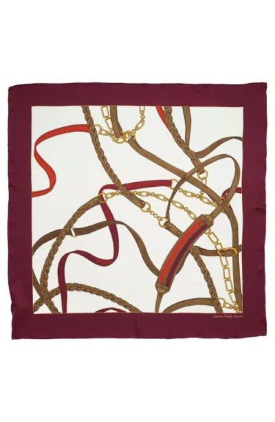 Ralph Lauren Lauren  Belting Print Square Silk Scarf In Multi