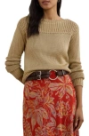 Ralph Lauren Cotton-blend Boatneck Sweater In Brown