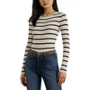 Ralph Lauren Lauren  Brendis Cotton Blend Rib Top In White