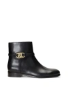 Ralph Lauren Flat Ankle Boots Lauren  Woman In Black