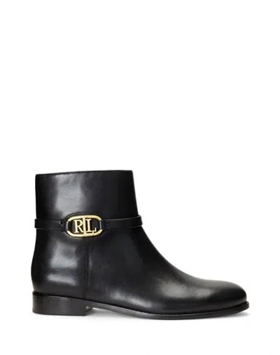 Ralph Lauren Flat Ankle Boots Lauren  Woman In Black