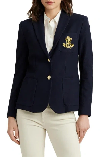 Ralph Lauren Bullion Jacquard Blazer In Lauren Navy In Multi