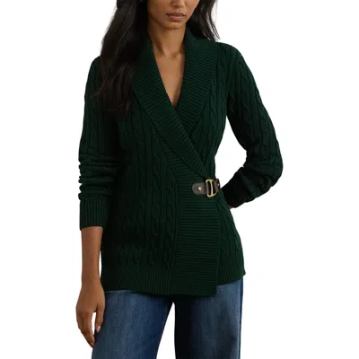 Ralph Lauren Womens Buckled Cotton Sweater Xs P L In Burgundy