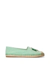 Ralph Lauren Lauren  Cameryn Iii Canvas & Leather Espadrille Woman Espadrilles Green Size 7 Textile F In Green