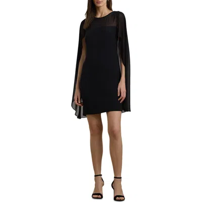 RALPH LAUREN LAUREN RALPH LAUREN CAPE LONG SLEEVE COCKTAIL MINIDRESS
