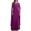 Ralph Lauren Cape Georgette Gown