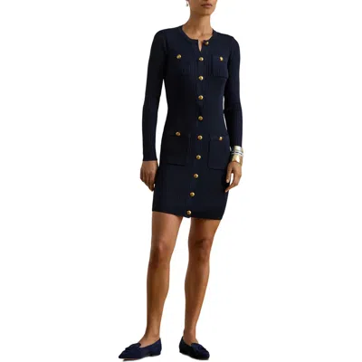 RALPH LAUREN LAUREN RALPH LAUREN CHAYNEN LONG SLEEVE RIB BODY-CON MINIDRESS
