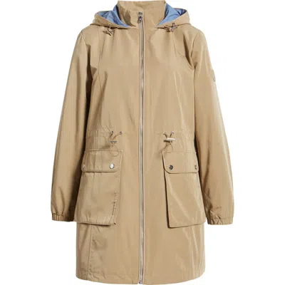 Ralph Lauren Lauren  Cinch Waist Hooded Anorak Jacket In Madison Tan