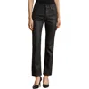 Ralph Lauren Women's Coated Straight Ankle Jeans In Black