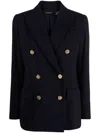 Ralph Lauren Navy Blue Col Logo Blazer In Blue
