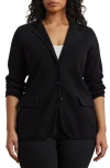 Ralph Lauren Lauren  Combed Cotton Blazer In Black