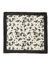 Ralph Lauren Contrast Floral Square Scarf In Black