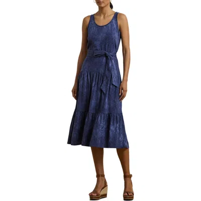 Ralph Lauren Lauren  Cotton & Modal Tiered Tank Dress