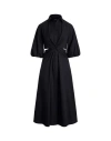 Ralph Lauren Bubble Sleeve Shirtdress In Black