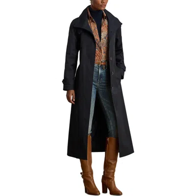 Ralph Lauren Lauren  Cotton Blend Coat In Black