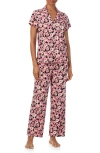 Ralph Lauren Lauren  Cotton Blend Floral Pajamas In Pink