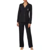 Ralph Lauren Women's Long Sleeves Notch Collar Pajama Set In Black