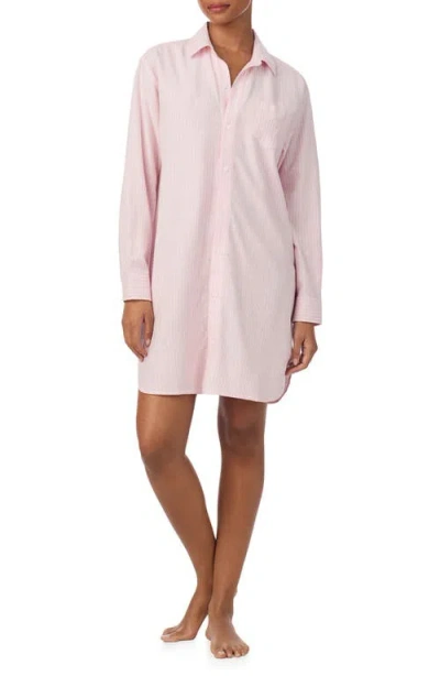Ralph Lauren Lauren  Cotton Blend Sleep Shirt In Pink