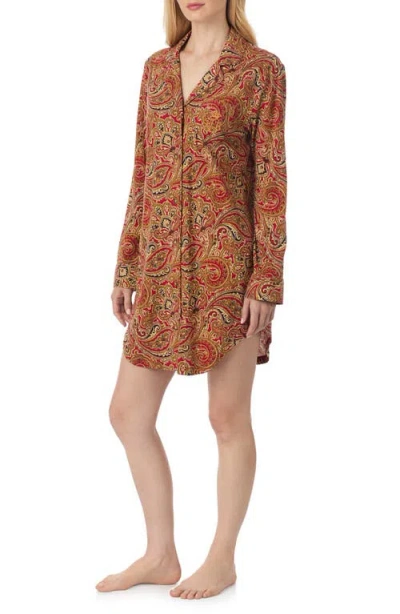 Ralph Lauren Lauren  Cotton Blend Sleepshirt In Blue