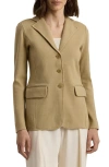 Ralph Lauren Lauren  Cotton Sweater Jacket In Birch Tan