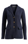Ralph Lauren Lauren  Cotton Sweater Jacket In Lauren Navy