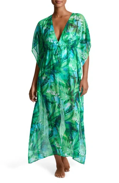 Ralph Lauren Lauren  Cover-up Midi Caftan In Green