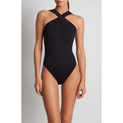 Ralph Lauren Lauren  Cross Front One-piece Swimsuit