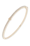 Ralph Lauren Lauren  Crystal Pavé Hinged Bangle In Gold